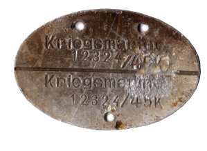 enlarge picture  - dog tag German navy WW2