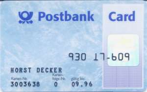 greres Bild - Geld Bankkarte Postbank