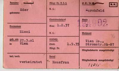 enlarge picture  - file-card Austria NSDAP