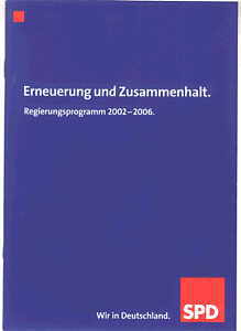 greres Bild - Wahlprogramm 2003 SPD2003