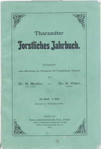 greres Bild - Buch Forst Jahrbuch  1912