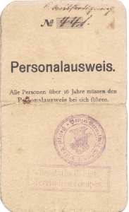 greres Bild - Ausweis Deutsches Reich 1