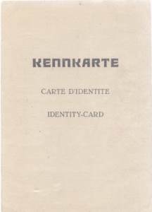 greres Bild - Ausweis Kennkarte    1947