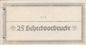greres Bild - Geld Scheckheft 1933