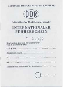 enlarge picture  - driving licence GDR inter