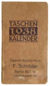 greres Bild - Kalender 1938 Taschen