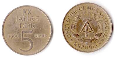 enlarge picture  - money coin GDR comemmorat