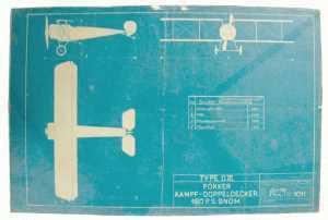 enlarge picture  - aircraft blueprint Fokker