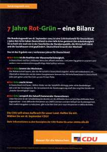 enlarge picture  - election pamphlet CDU