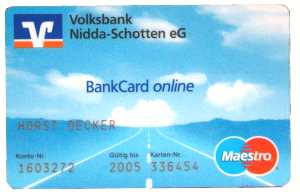 enlarge picture  - money bak card Volksbank