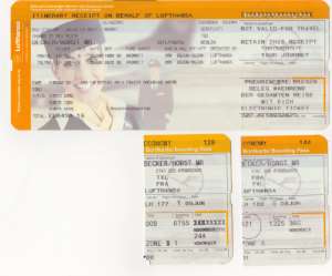 enlarge picture  - air ticket  Lufthansa