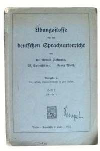 greres Bild - Buch Schule Deutsch  1922