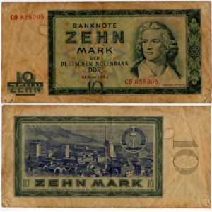 greres Bild - Geldnote DDR 1964 10,- M