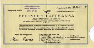 enlarge picture  - airline ticket Lufthansa