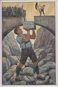 Postkarte 1924, Österreichanschluss