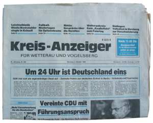 enlarge picture  - newspaper German unity