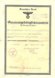 enlarge picture  - Ausweis Deutsches Reich S