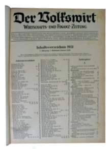 greres Bild - Buch Der Volkswirt   1951