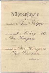 enlarge picture  - driving licence Gieen