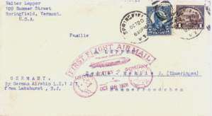 greres Bild - Brief Erstflug Zeppelin