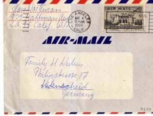 enlarge picture  - letter aerogram USA 1959