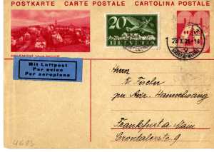 greres Bild - Postkarte Luftpost   1931