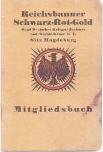 greres Bild - Mitgliedsbuch Reichsbanne