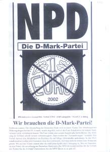 gr��eres Bild - Wahlzettel 1997 NPD