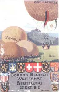 greres Bild - Postkarte Ballon     1912