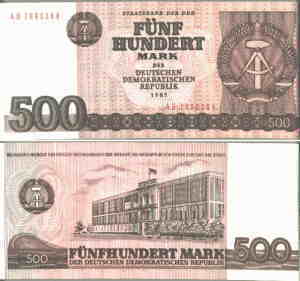 greres Bild - Geldnote DDR 1985     500
