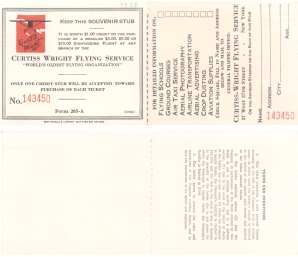 enlarge picture  - air ticket Curtis Wright