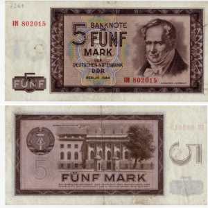 greres Bild - Geldnote DDR 1964   5,-