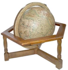 enlarge picture  - globe antique replica